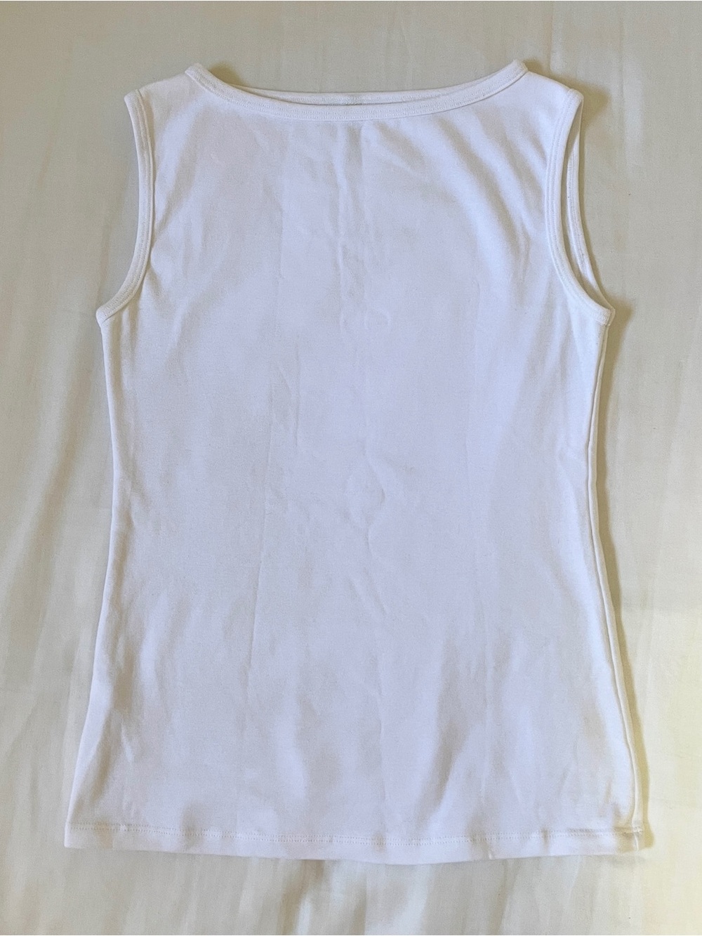Vintage Chic Minimalist Boat Neck Sleeveless Cotton Tank Top